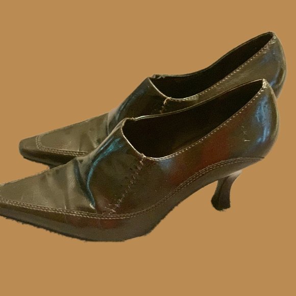 FRANCO SARTO BURGANDY SLIP ON SHOES - Picture 3 of 5